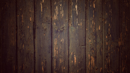 Wooden vertical background of weathered  aged colored boards, rustic style, close up, brown