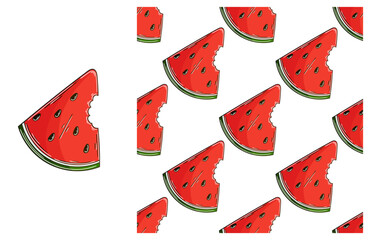 Seamless pattern for kitchen, restaurant or shop. Set in hand draw style