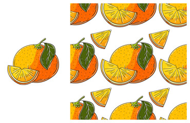 Seamless pattern for kitchen, restaurant or shop. Set in hand draw style