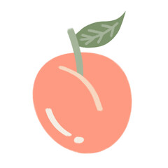 illustration of an peach