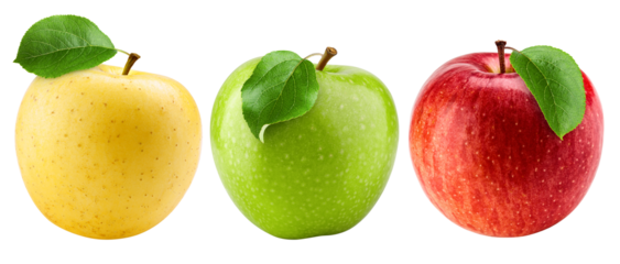 Apple isolated on white background, full depth of field