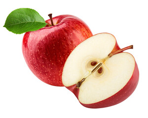 Apple isolated on white background, full depth of field