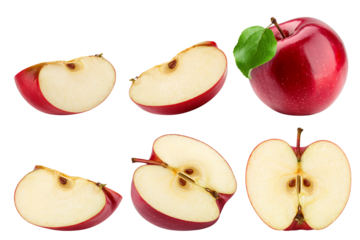 Apple isolated on white background, full depth of field