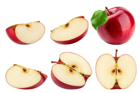 Apple isolated on white background, full depth of field