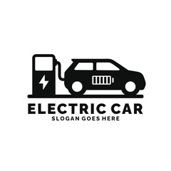 Obraz premium Electric car logo design vector