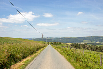 Fototapeta na wymiar Summertime rural country lane in England.