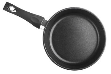 black fry pan, isolated on white background