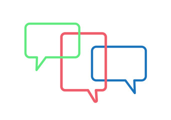 Fototapeta premium Speech bubbles isolated on white background. Chat and talk icon. Design elements. Vector illustration