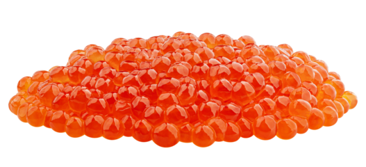 red Caviar, isolated on white background, full depth of field