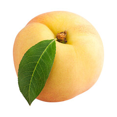 Fototapeta premium Peach, Nectarine, isolated on white background, full depth of field