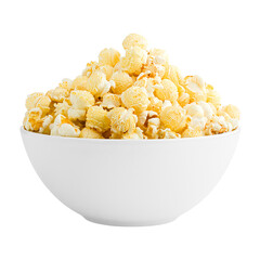 popcorn isolated on white background, clipping path, full depth of field