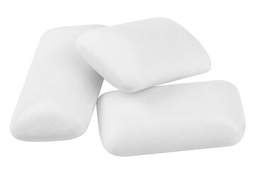 chewing gum isolated on white background, clipping path, full depth of field