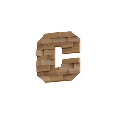 Wooden Deco Wall 3D Alphabet or PNG Letters