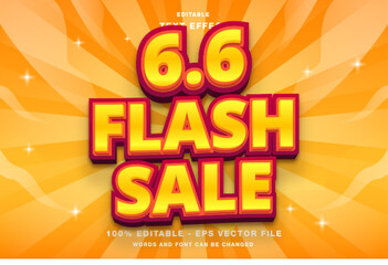 06.06 Flash Sale 3D Editable Text Effect