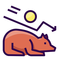 Bear filled outline icon