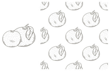 Obraz premium Coloring pattern for kitchen, restaurant or shop. Set in hand draw style