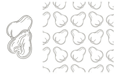 Coloring pattern for kitchen, restaurant or shop. Set in hand draw style