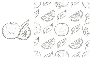 Coloring pattern for kitchen, restaurant or shop. Set in hand draw style