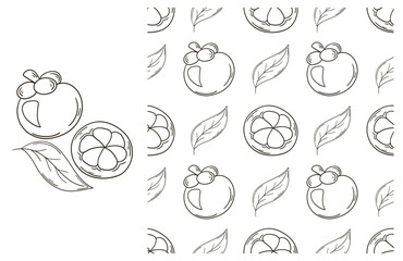 Coloring pattern for kitchen, restaurant or shop. Set in hand draw style