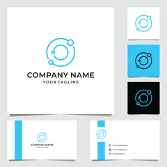 Space Line Art Logo Design 2