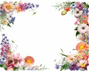 Fototapeta premium 花のフレーム,Generative AI AI画像