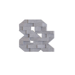 Concrete Deco Wall 3D Alphabet or PNG Letters