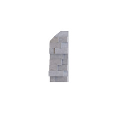 Concrete Deco Wall 3D Alphabet or PNG Letters