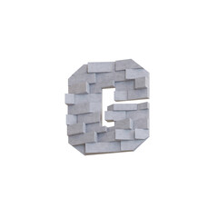 Concrete Deco Wall 3D Alphabet or PNG Letters