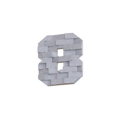 Concrete Deco Wall 3D Alphabet or PNG Letters