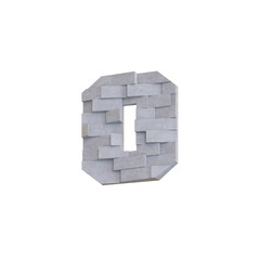 Concrete Deco Wall 3D Alphabet or PNG Letters