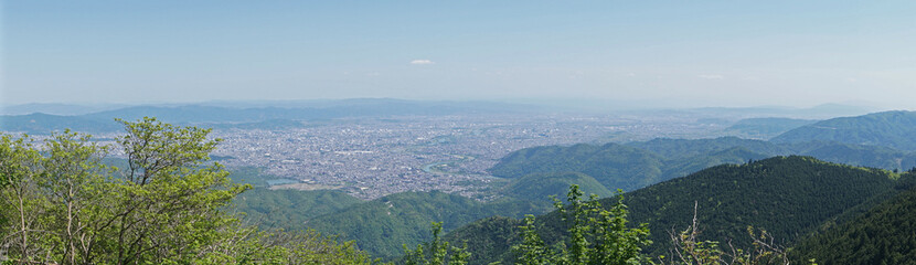 愛宕山からの京都市街の眺め