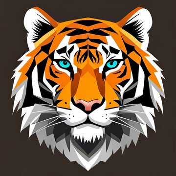 虎の顔 イラスト,Generative AI AI画像