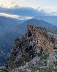 View of the mountain at ancient village Goor in Dagestan
