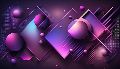 Geometry purple rhombus simple geometry poster Abstract Elegant Modern AI-generated illustration