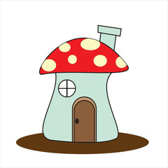 Vector illustration rabbit house suitable for your comic design