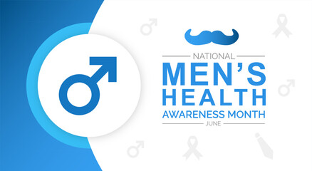 National Men’s Health Awareness Month background or banner design template celebrated in june. vector illustration