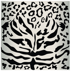 Big cat fur pattern. Decorative tiger pattern seamless vector illustration. Elegant and stylish background for fabric clothes.