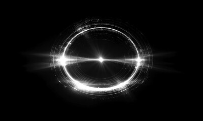 Glow swirl light effect. Circular lens flare. Abstract rotational lines on transparent background	