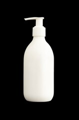 Blank white lotion bottle isolated mockups