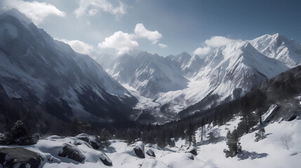 Fototapeta premium snow covered mountains