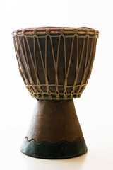 Percussion musical instrument called djembe