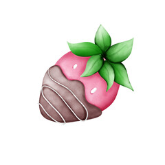 chocolate cake with strawberry