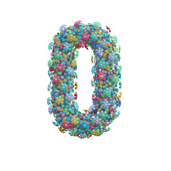 Cute Flowers 3D Alphabet or PNG Letters