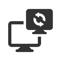 Computer sync icon