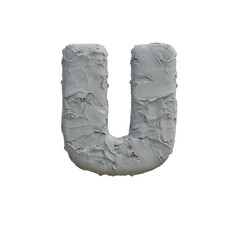 Clay or Plasticine 3D Alphabet or PNG Letters