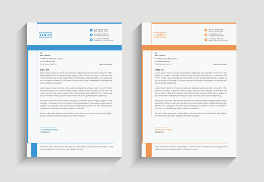 corporate and minimal business letterhead design template