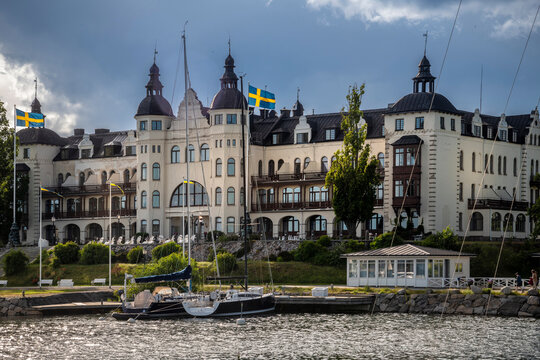 Grand Hotel Saltsjobaden by marina in Stockholm, Sweden