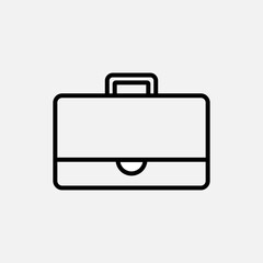 Briefcase Icon. Bag Business, Office Bag Symbol - Vector. Portfolio Symbol for Design, Presentation, Website or Apps.      