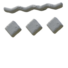 Clay or Plasticine 3D Alphabet or PNG Letters