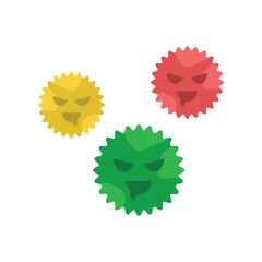 Germ virus vector illustration. Wuhan virus infection icon.